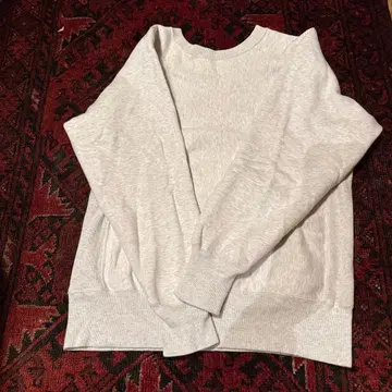 WAREHOUSE 오트밀 맨투맨 M 리버스 위브