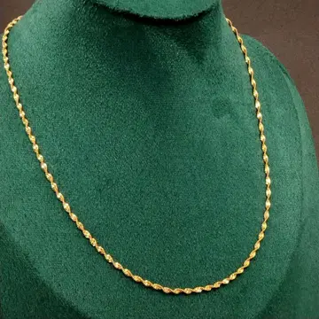 빈티지 골드 각인 목걸이 로프 스파이럴