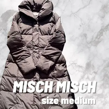 [ 단종 ] MISCH MISCH 롱 페더 코트 블랙