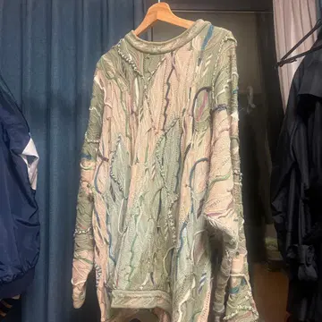 COOGI 니트 스웨터 그린 계열 멀티 컬러