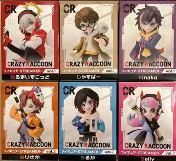 GIGO 한정판 CRAZY RACCOON 피규어 6종 세트