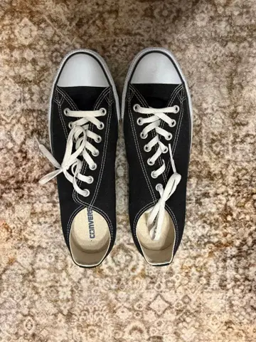 28cm CONVERSE 올스타 블랙 로우컷 스니커즈