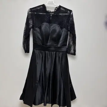 택 포함 새상품 블랙 드레스 레이스 브라이덜