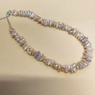 담수 진주 목걸이 골드 핑크 계열