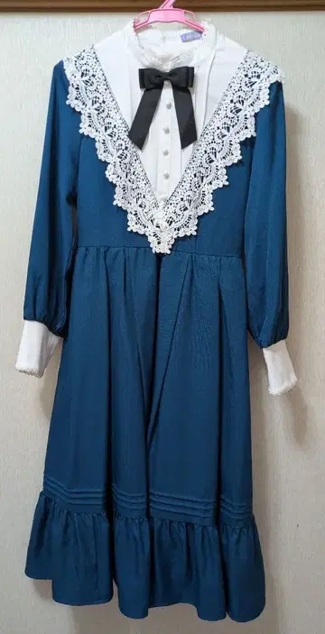 axes femme kawaii 클래식 인형 원피스 블루그린