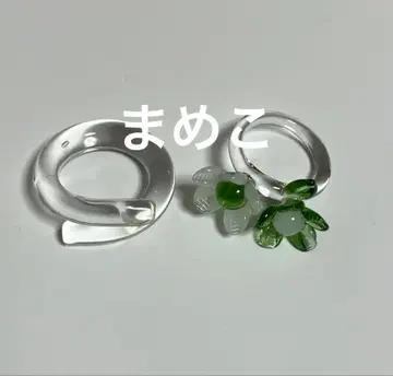 ACCEA. 유리 반지 세트