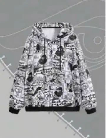 SHEIN 블랙잭 후드 부착 집업 후드티