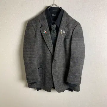 코디 헤링본 오버 체크 캐시미어 페이크 스웨이드 페이즐리