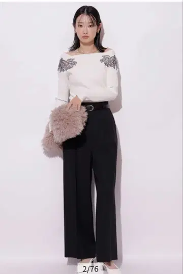 새상품 마이 스트라다 원턱 스트레이트 팬츠