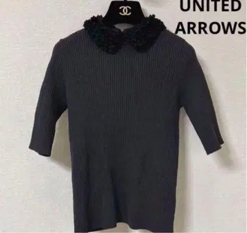 [ 새상품 ] UNITED ARROWS 레이디 플라워 튤 니트