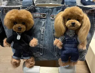 푸폰 인형 2체 세트 백참