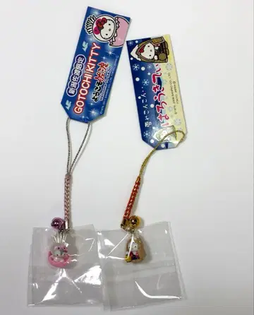 지역 한정 키티 스트랩 2개 니가타 사도 토키 눈 새상품