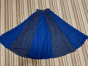 Monile 네이비 플레어 스커트 [ Free 사이즈 ]