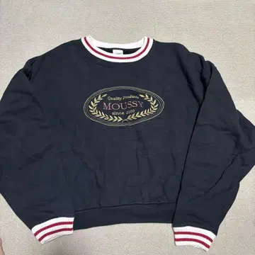 MOUSSY 로고 트레이닝복 블랙