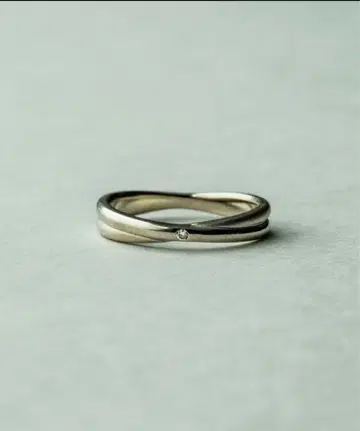 [ete ] 다이아몬드 크로스 반지 플래티넘 11호 반지 단품