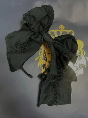 A/P 사선 리본 머리띠 블랙