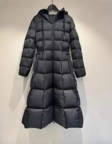 블랙 롱 다운 자켓