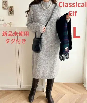 ClassicalElf 클래식 엘프 미사용 새상품 미들 기장 니트 원피스