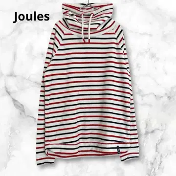 줄스 보더 무늬 긴팔 상의 터틀넥 코튼 혼방 L 상당