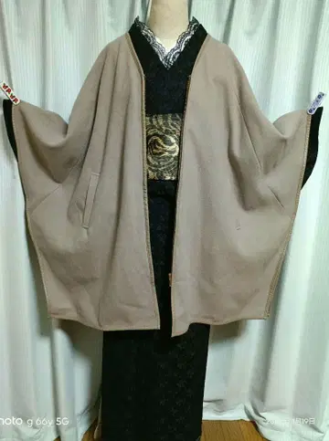 파이핑 롱 케이프 모카 일본 의류 코트