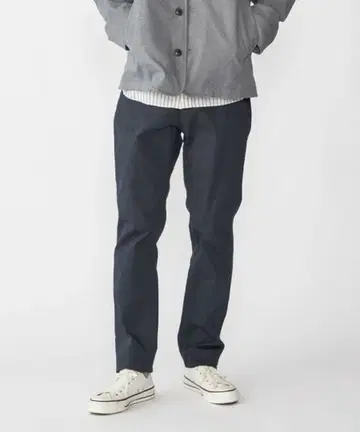 SHIPS japan quality 네이비 테이퍼드 슬림 치노 팬츠