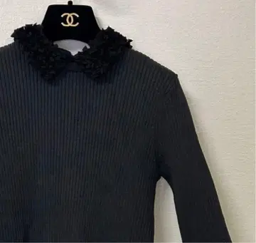 [ 새상품 ] UNITED ARROWS 레이디 플라워 튤 니트