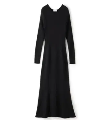 BALLSEY 하프 코스 보더 머메이드 롱 니트 원피스 블랙