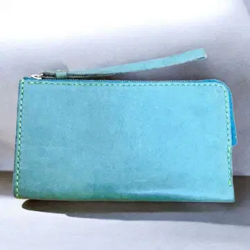 슬림 지갑 핸드메이드 지갑 파우치 터콰이즈 계열