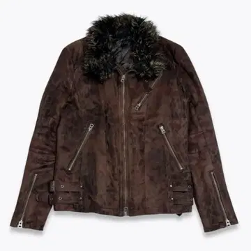 TORNADO MART 레오파드 퍼 라이더 재킷