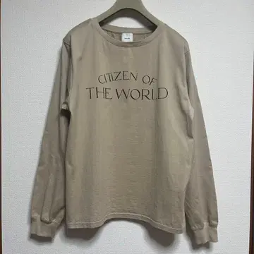 Spick & Span 실켓 천축 로고 롱 TEE 베이지