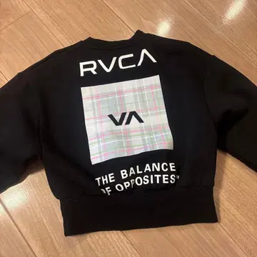 RVCA 크롭 맨투맨 블랙