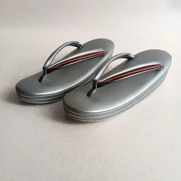 [미사용 보관품] 일본 의류 조리 에나멜 실버 L 사이즈