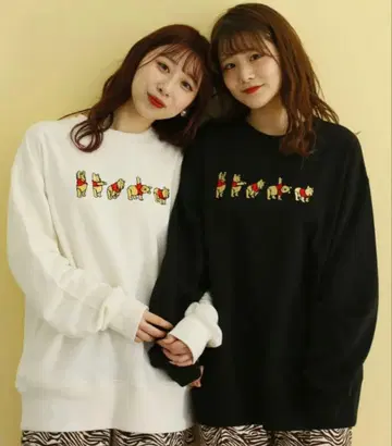 NICE CLAUP 푸우 맨투맨 트레이닝복 블랙