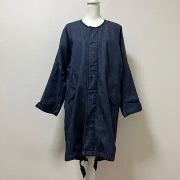 안트게이지 데님 모즈 코트풍 아우터 속기모 겨울 성인 내추럴