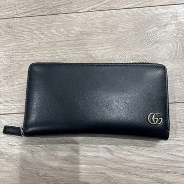 GG 블랙 가죽 장지갑