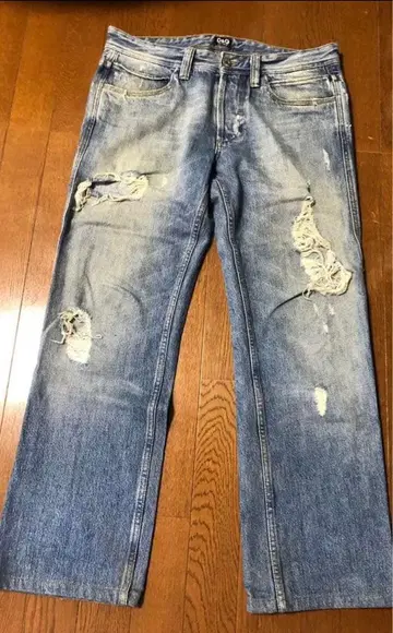 D&G 데미지 가공 라이트 블루 데님