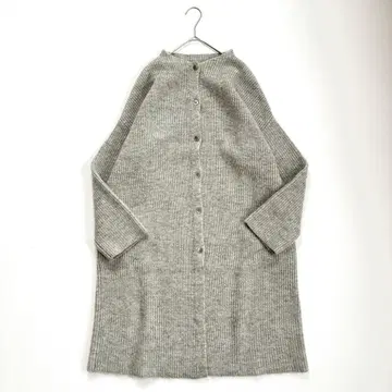 새상품급 카구레 울 니트 코트 롱 가디건 코디건