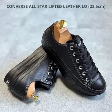 [ 새상품급 ] 컨버스 올스타 리프티드 가죽 로우 통굽 스니커즈 블랙