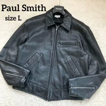 소가죽 폴스미스 Paul Smith 싱글 라이더 짧은 기장 가죽 블랙
