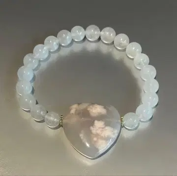 월말까지 세일 벚꽃 마노 & 아제즈라이트 디자인 팔찌