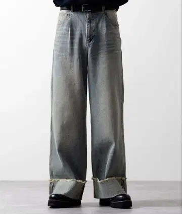 [ CLEL ] 빈티지 디자인 롤업 데님 팬츠 남성용 완판템