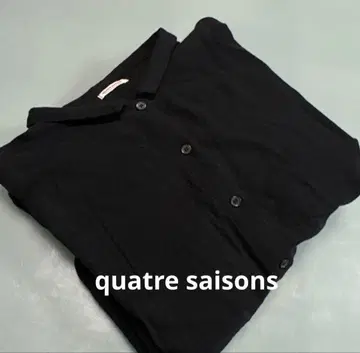 quatre saisons 캐틀세존 셔츠 원피스 블랙