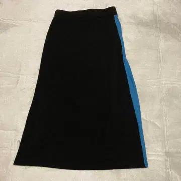 [ 레이디랙 ] 타이트 롱 스커트 블랙/블루 저지 소재 전체 고무