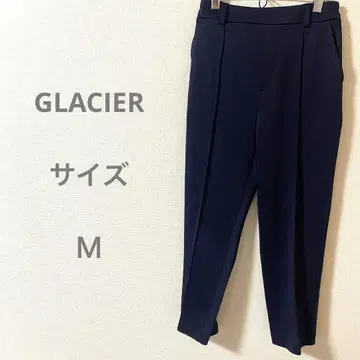 GLACIER 그라시아 네이비 센터 프레스 슬랙스