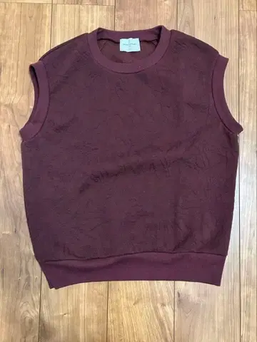 자카드 슬리브리스 맨투맨