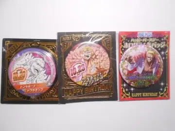 원피스 벌스데이 캔뱃지 3세트 도플라밍고