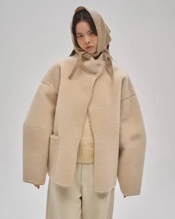 스탠드 칼라 보아 자켓 투데이풀