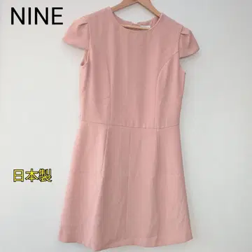 일본제 NINE 나인 백 레이스 절개 원피스 핑크 F