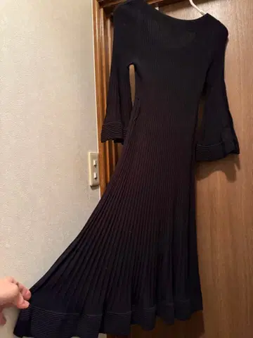 EPOCA 리브 편직 롱 원피스 TL 40 블랙