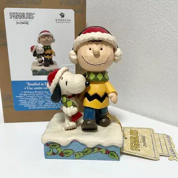 찰리 브라운 스누피 피규어 짐쇼어 크리스마스 스카프